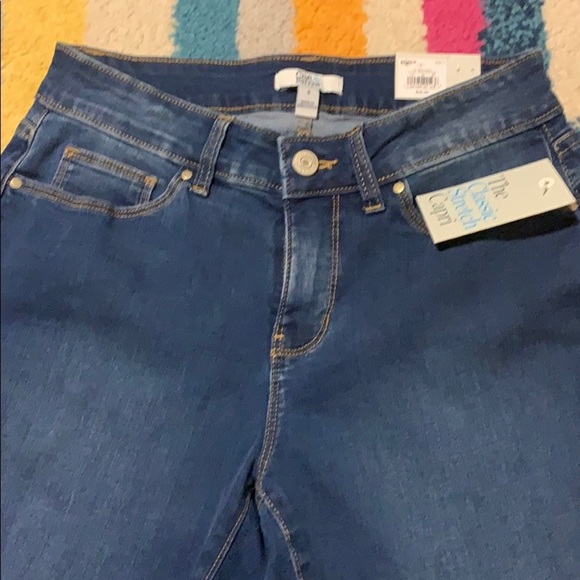 NWT Women’s 4 Denim Mid Rise Capri - Picture 3 of 8
